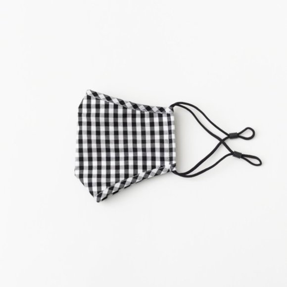 Gingham Reusable 3 Layers Filter Pocket Face Mask - Picture 7 of 9